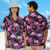 Flamingo Hawaii Beach Shirt, Flamingo Button Up Shirt Holiday, Flamingo Hawaiian Shirt Gift, Cute Flamingo 3D All Over Print Shirt