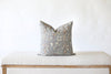 Wildflower Pillow Cover, Blue Grey Pillow Cover, Grey, Rust and Cream Pillow Cover