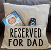 pillow cover, pocket pillow, remote pillow cover, pillow covers, book pocket pillow cover, pillow cover, Father’s Day