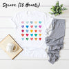 Artsy Watercolor Hearts Soft Graphic Tees (Unisex for Women)