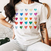 Artsy Watercolor Hearts Soft Graphic Tees (Unisex for Women)