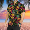 Pineapple Skull Black Hawaiian Shirt, Summer Skull Hawaiian Shirt, Hawaiian Shirt For Men