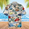 Cars Hawaiian Shirt, Lightning McQueen Doc Hudson Summer Hawaiian, Car Aloha Shirt, Car Pixar Hawaiian Button Downs Shirt