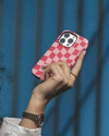 iPhone 15 Case, iPhone 15 Pro Case, iPhone 14 Pro Max Case, Red Checkerboard iPhone 13 12 11 Pro Max 12 Mini X 12 Pro Case