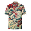 Premium Lightweight Button-Up Shirt "Red Horizon" - Waves Exclusive Drop Collection