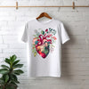 Anatomical Floral Heart T-shirt, Floral Nurse Shirt, Womens Graphic Tee, Heart Graphic Tee, Floral Human heart Clothing Gift For Nurses