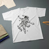 Astronauts T-Shirt Various Sizes & Colours Ink Drawing Tee