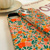 Orange Floral Phone 15/7/12/13 Mini Case iPhone 15 1411 Pro XR XS SE Case iPhone 14 13 12 11 Pro Max Case 15 Plus Case iPhone Cover