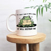 Funny Frog Coffee Mug, Self Deprecating Humor Ceramic Cup, Frog Lover Gift, Colleage Work Gift, Secret Santa, Stocking Filler, Novelty Gift