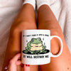 Funny Frog Coffee Mug, Self Deprecating Humor Ceramic Cup, Frog Lover Gift, Colleage Work Gift, Secret Santa, Stocking Filler, Novelty Gift