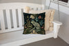 Mystic Toad Charm Pillow William Morris Style Emerald Forest Green Frog Art Nouveau Lover Gift