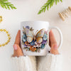 3D Golden Butterfly Floral Mug