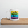 Purple Just Happens White glossy mug