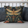 William Morris Dragonfly Art Pillow, William Morris Cushion Cover, Art Nouveau Pillow Case