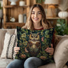 William Morris Owl Pillow, William Morris Cushion Cover, Art Nouveau Pillow Case