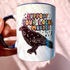 Funny Crow Mug True Crime Raven Coffee Cup