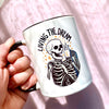 Skeleton Mug Funny Gift Coffee Cup Dead Inside Coworker Work Bestie Present Hate Job Meme Skull Mug Him Her Men Women Gift Unhinged Weird