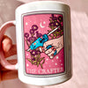 Cute Pink Mug Crafter Coffee Cup Gift Crafty Women Coffee Mug Crafter Gift Crafty People Mug Mom Scrapbook Hobby Craft Tarot Card Mug Her