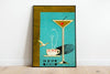 Japanese Cocktail Bar Poster, Funny Bartender Print, Old Book Cover, Large Wall Art, Spirits And Wine Poster