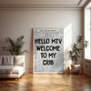 Hi MTV, Welcome to My Crib Print - Retro Newspaper Poster