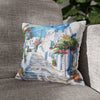 Greek Streets, Cyclades Pillow, Stylish Cover, Home Accent, Decorative Case, Chic Decor, Trendy Print, Modern Style, Island Art, Contemporary, Greek Decor, Scenic Pillow