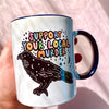 Funny Crow Mug True Crime Raven Coffee Cup