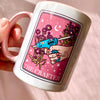 Cute Pink Mug Crafter Coffee Cup Gift Crafty Women Coffee Mug Crafter Gift Crafty People Mug Mom Scrapbook Hobby Craft Tarot Card Mug Her